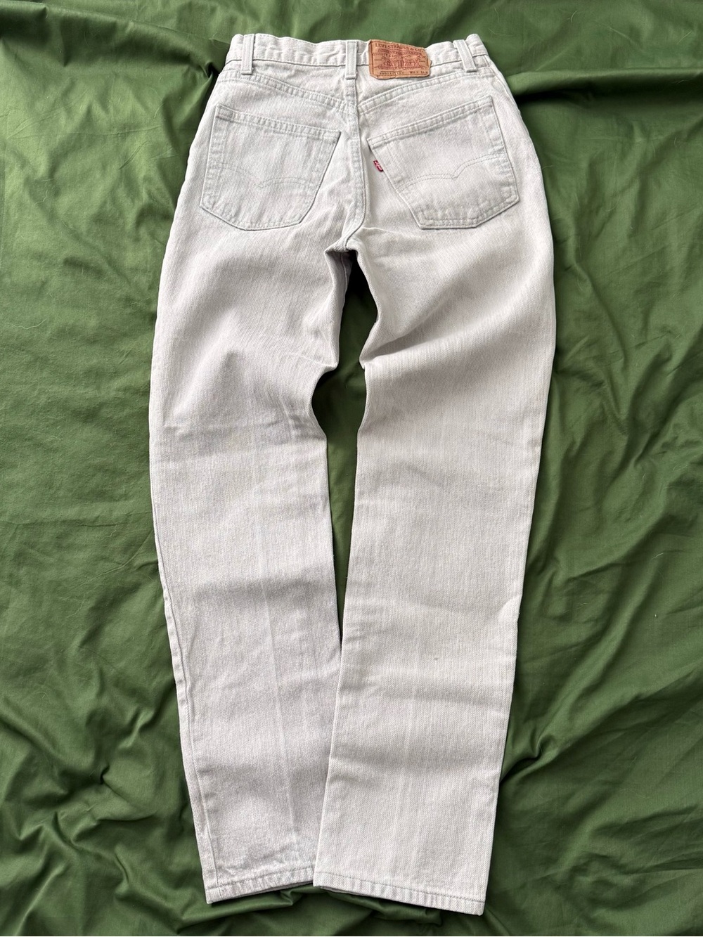 Levi’s 501 Vintage 70s USA Cream Gray High Rise Straight Jeans 26x30